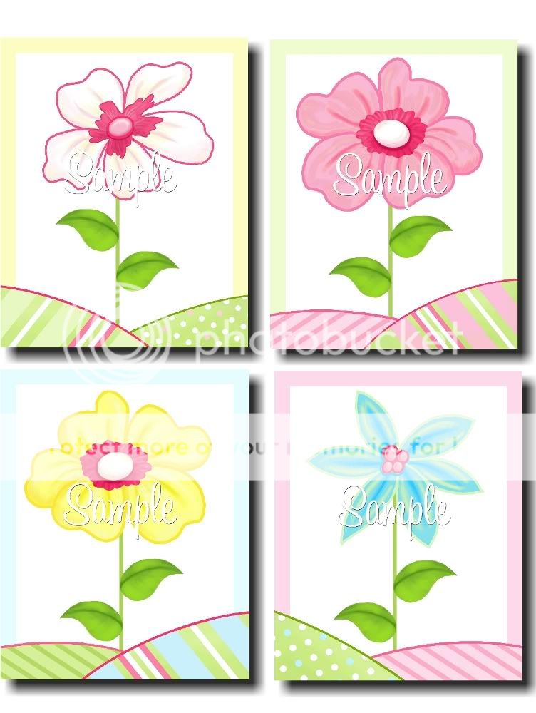 Aloha Flowers Girls Garden Bedroom Baby Nursery Hair Bow Clip Holder